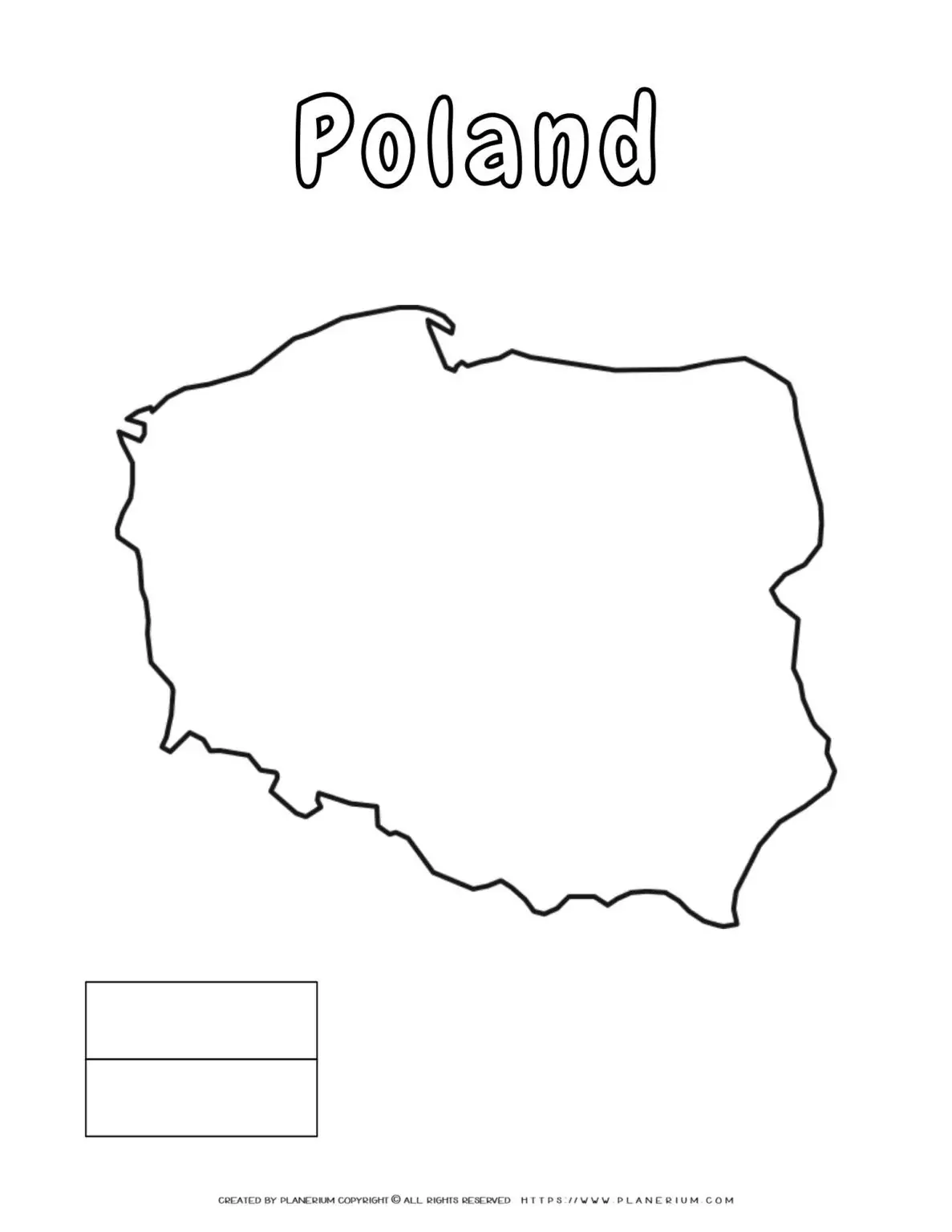 Outline map of Poland