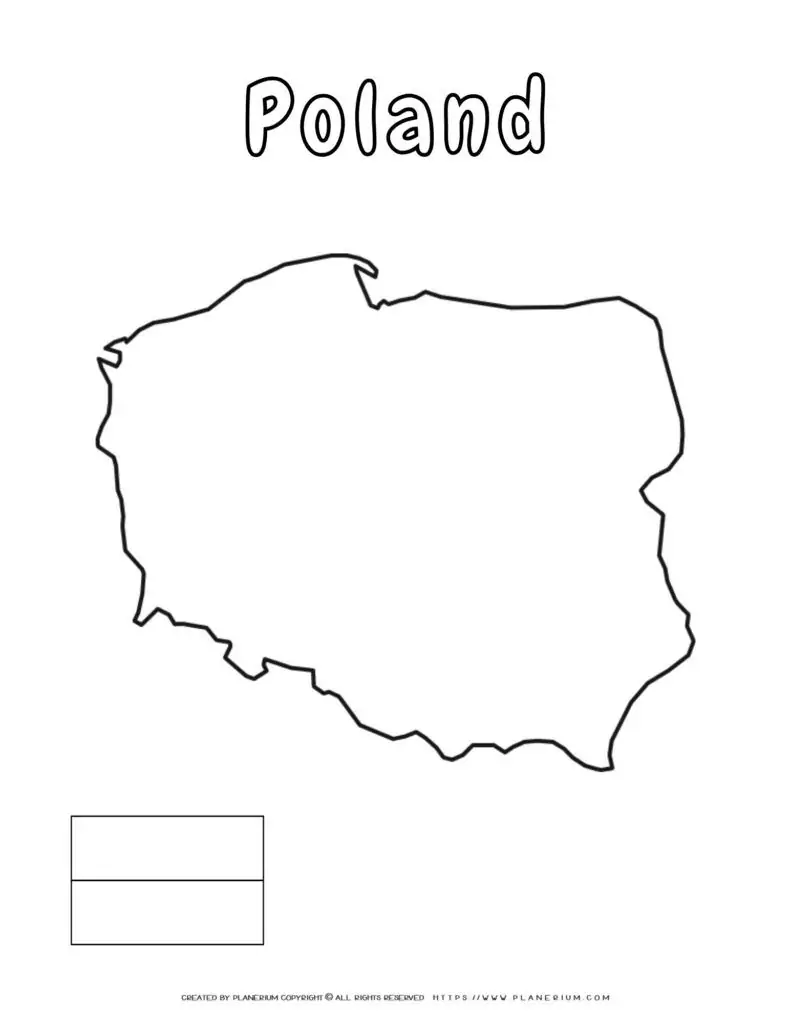 Outline map of Poland