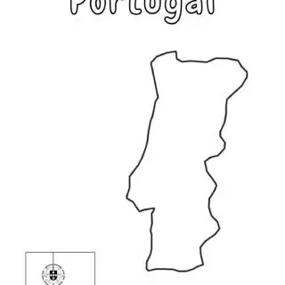 Outline map of Portugal