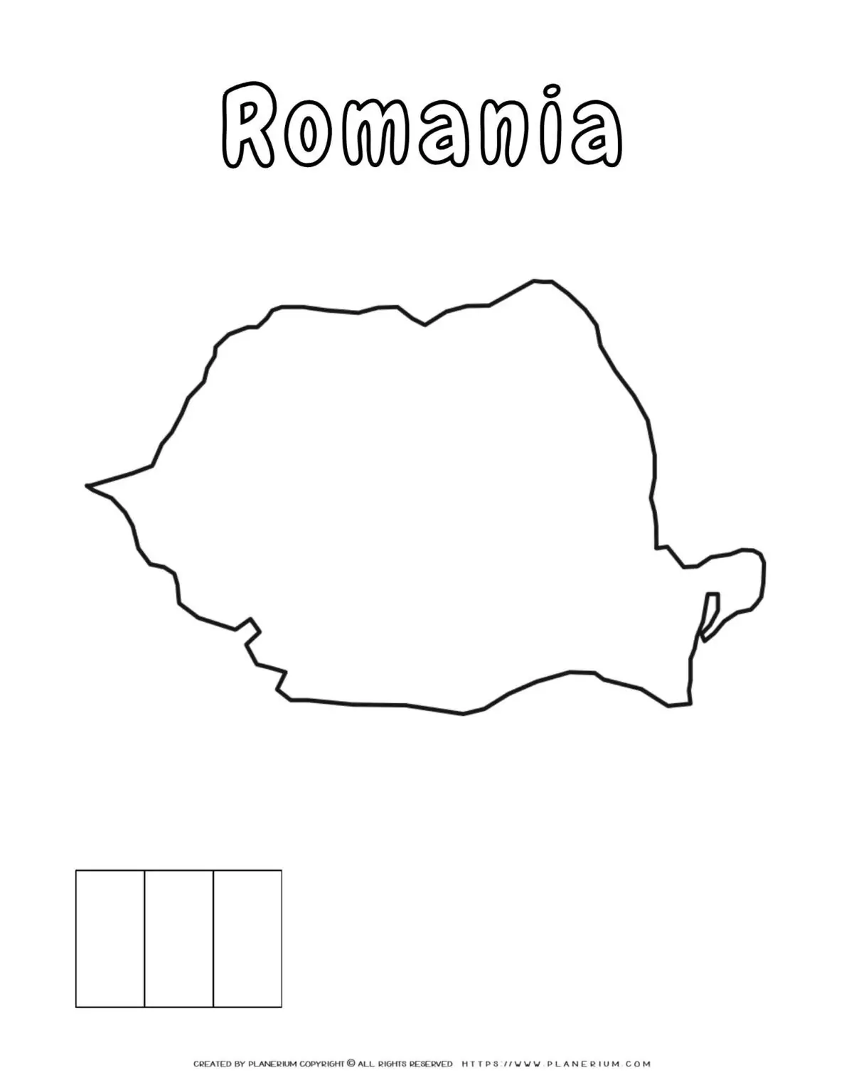 Outline map of Romania