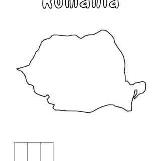 Outline map of Romania