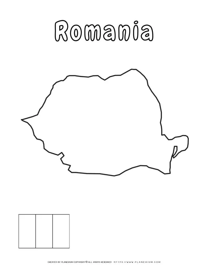 Outline map of Romania