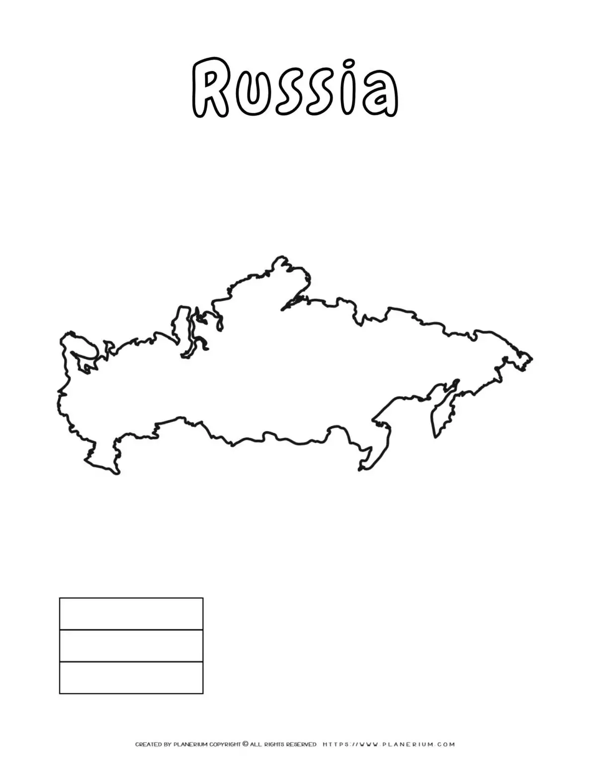 Outline map of Russia