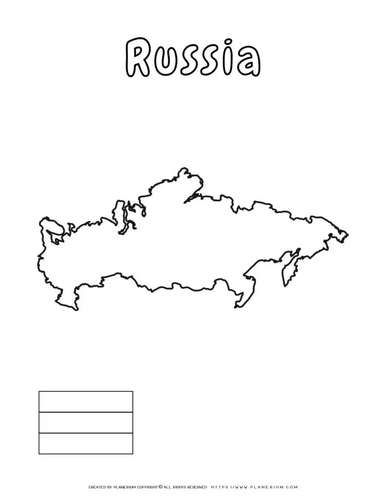 Outline map of Russia