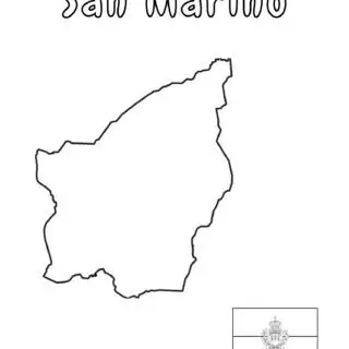 Map and flag of San Marino
