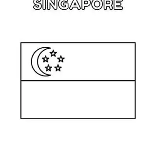 Singapore flag coloring page