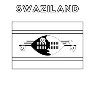Outline of Swaziland flag