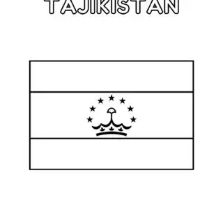Outline of Tajikistan flag.