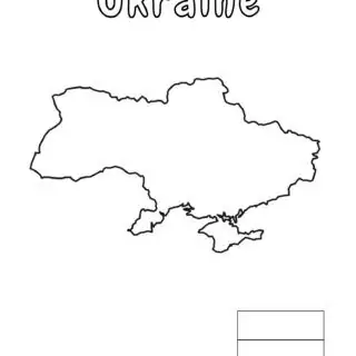 Outline map of Ukraine.