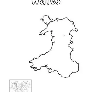 Outline map of Wales