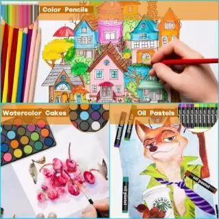 Deluxe 144-Piece Kids Art Supplies Set in a Portable Aluminum Case, Perfect for Educators and Young Artists Seeking Unique, Comprehensive Creative Tools.