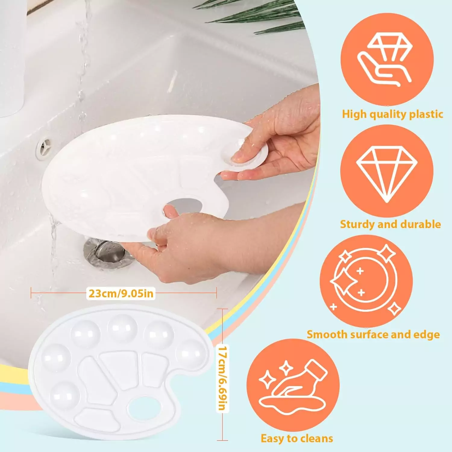 Classroom Craft Kit: Includes 72 pieces with 60 paint brushes and 12 palettes, perfect for art projects and creative sessions for kids and adults.