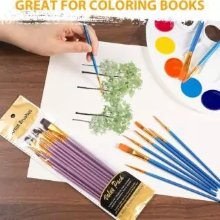 Classroom Craft Kit: 72 pieces featuring 60 paint brushes and 12 palettes for kids and adults, perfect for creative art projects and art workshops.