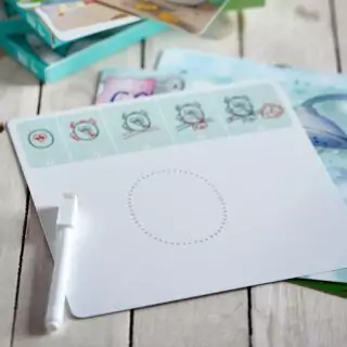 Handwriting tracing kit for children, promoting creative learning; ideal for educators and a unique birthday gift choice for young learners.