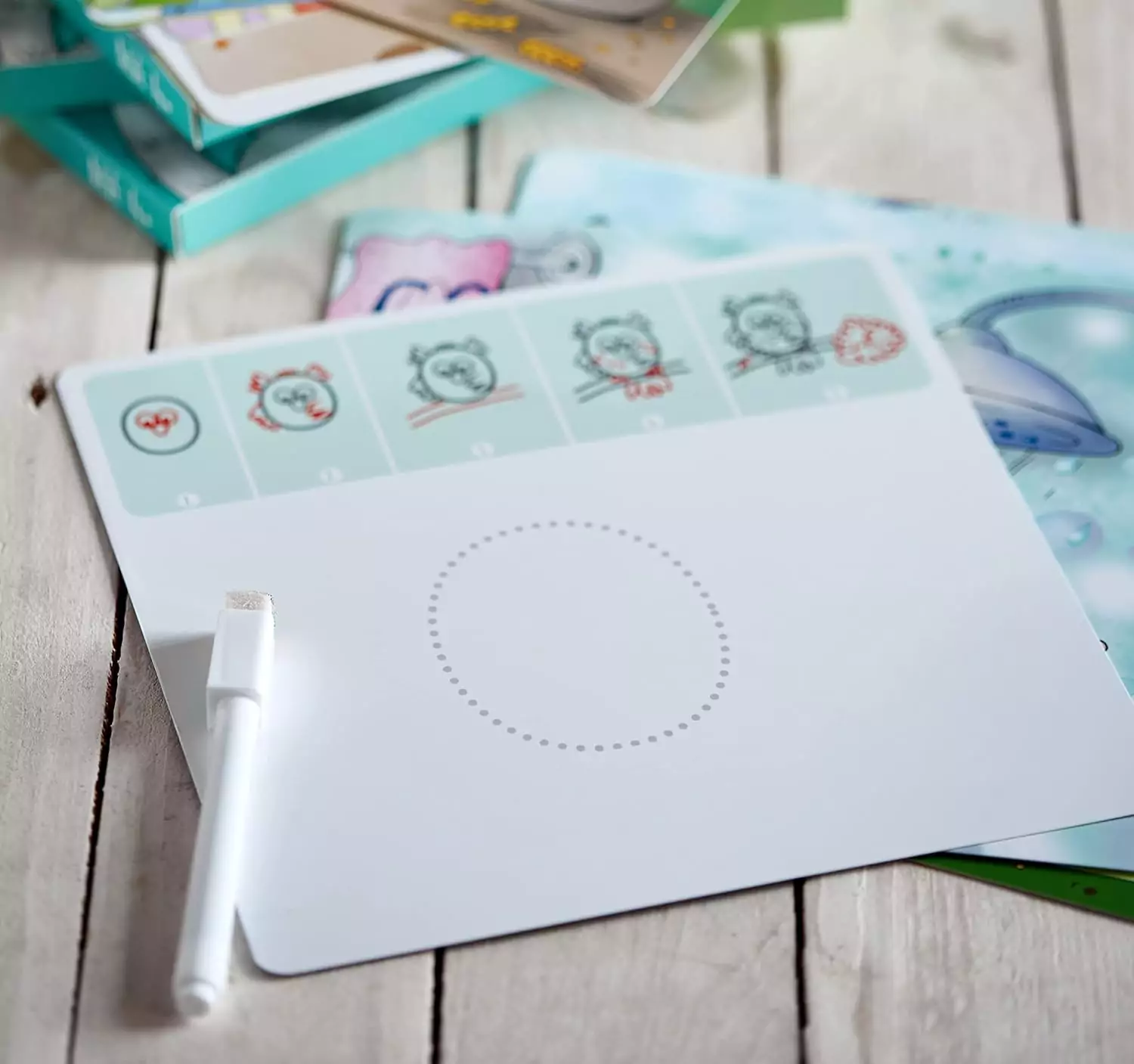 Handwriting tracing kit for children, promoting creative learning; ideal for educators and a unique birthday gift choice for young learners.