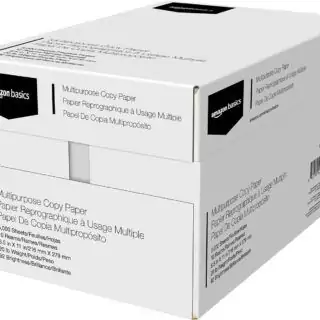 High-quality Amazon Basics copier paper designed for printers, providing excellent print clarity and smooth operation for all your printing needs.