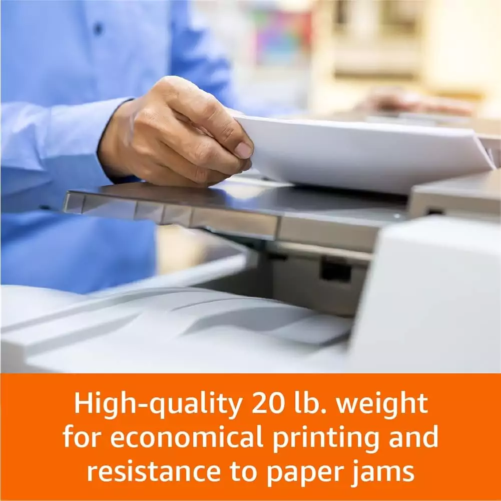 Premium Amazon Basics Copier Paper, designed for high-quality printing and copying. Ideal choice for professional documents and everyday use.