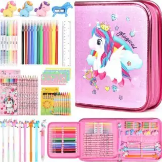Enhance your homeschool art projects with Beefunni's 56pcs Unicorn Fruit Scented Markers. This vibrant collection is perfect for creative learning.