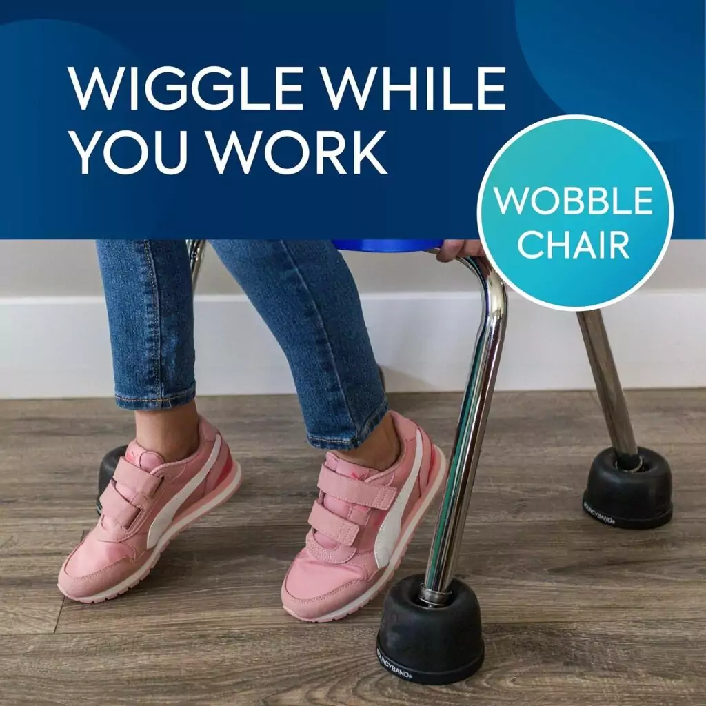 Enhance focus and engagement with the Bouncyband Wobble Feet Chair Converter, a dynamic learning tool designed for active classroom environments.