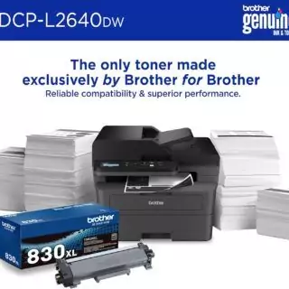 Brother DCP-L2640DW Wireless Compact Laser Printer ideal for educators; enables efficient printing, copying, and scanning in classroom setups.