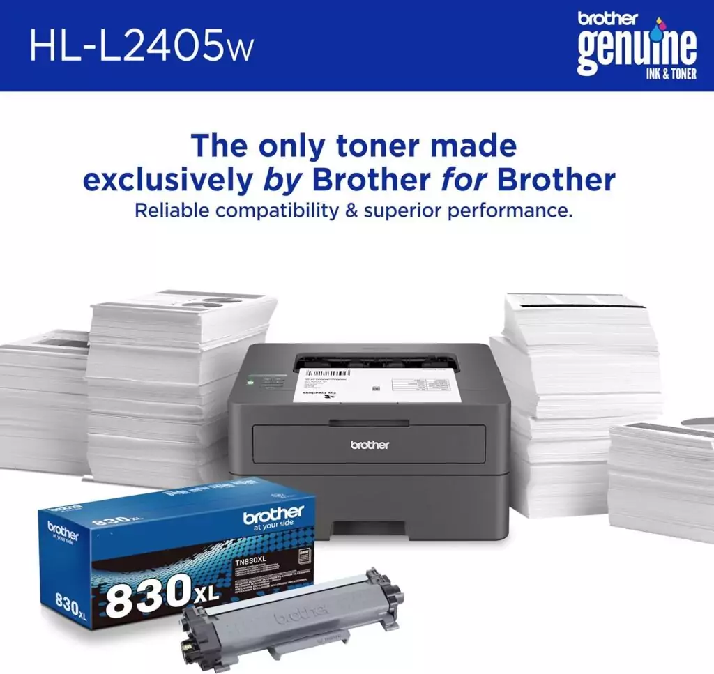 Brother HL-L2405W Wireless Monochrome Laser Printer: Ideal for Classroom Education with Mobile Printing Capabilities and Efficient Performance.