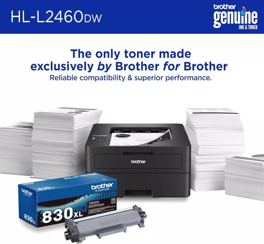 Brother Hl L2460dw: Efficient Wireless Monochrome Laser Printer for Educators, Supports Duplex and Mobile Printing, Ideal for Classroom Use.