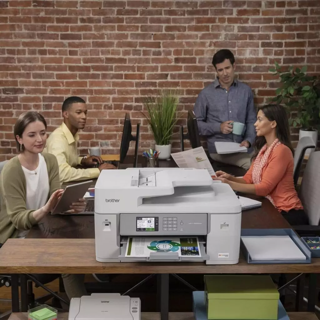 Brother MFC-J6555DW Inkvestment Tank: Teacher-recommended color inkjet printer with a one-year ink supply. Ideal for efficient, high-quality printing.