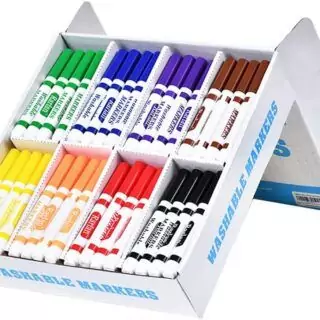 160-Pack Bulk Washable Markers for Kids: Vibrant Colors Ideal for Classroom Projects. Perfect for Creative Arts and Craft Activities.