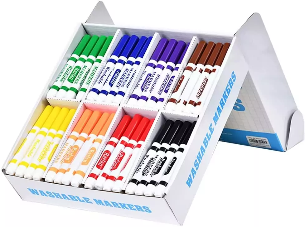 160-Pack Bulk Washable Markers for Kids: Vibrant Colors Ideal for Classroom Projects. Perfect for Creative Arts and Craft Activities.