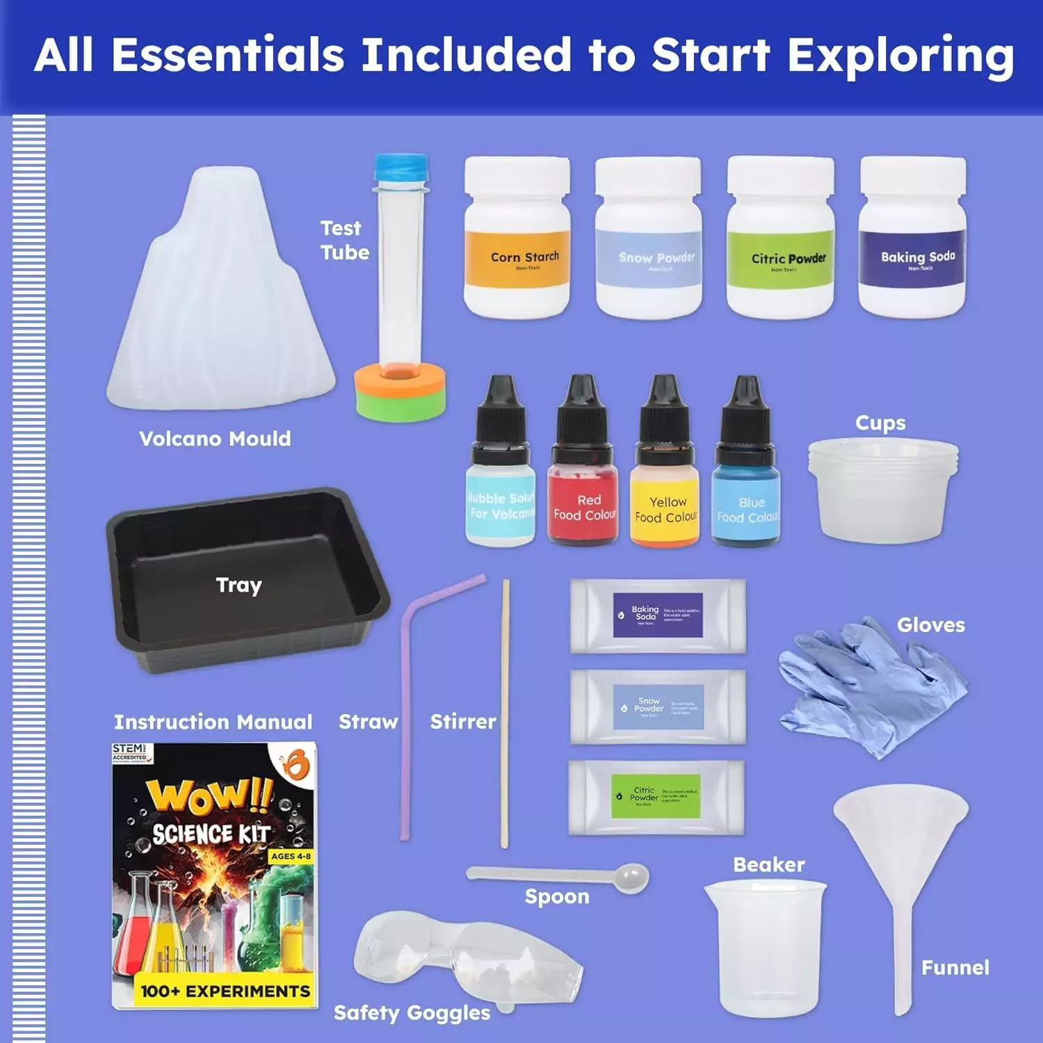 Kids Science Experiments Kit by Butterfly Edufields for Ages 4-8: Enhance Creativity and Exploration with Engaging Educational Activities