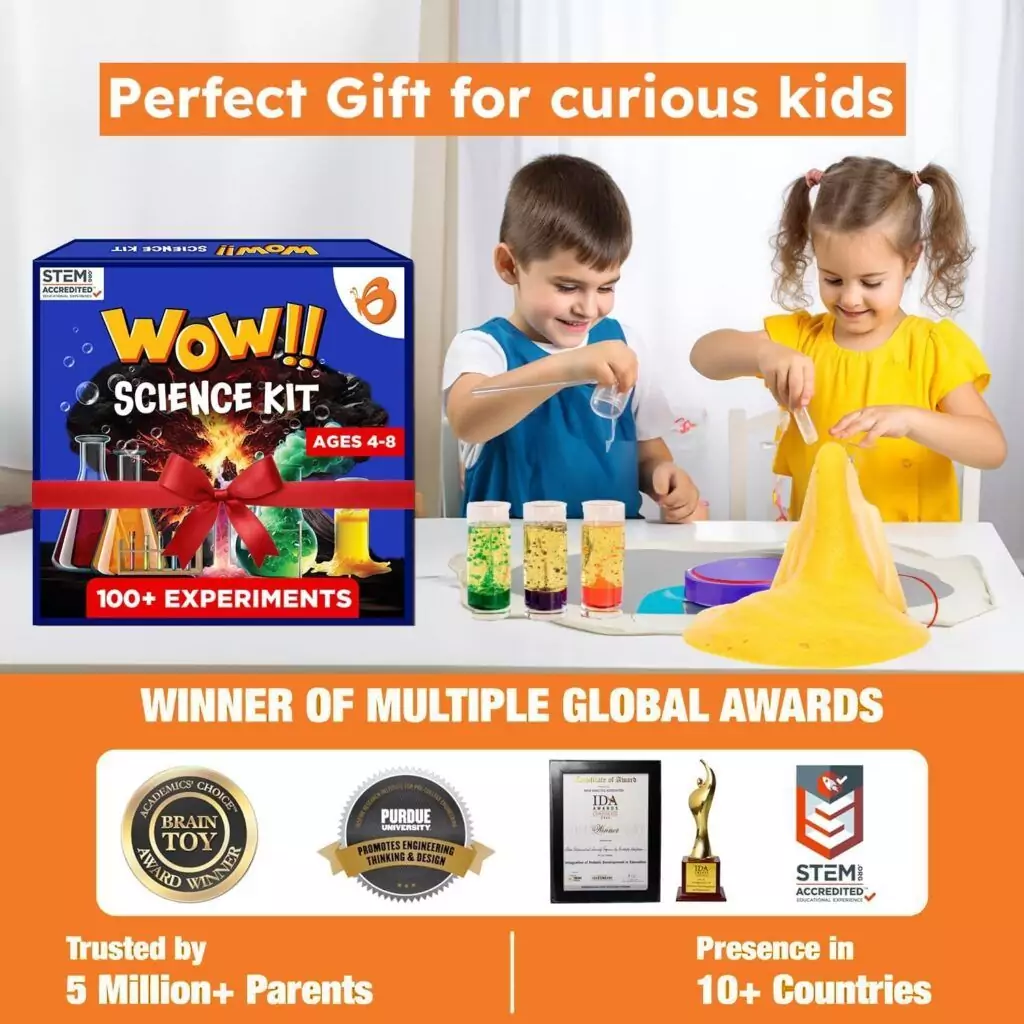 Educational science experiments kit for kids ages 4-8. Foster creative learning with Butterfly Edufields' engaging educational toys.