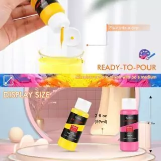 Caliart Acrylic Paint Set with 24 vibrant colors and 12 brushes, perfect for educators seeking high-quality art supplies for creative projects.