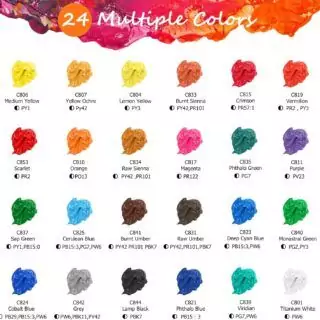 Caliart Acrylic Paint Set offers 24 vibrant colors and 12 brushes, perfect for educators seeking a comprehensive art supply kit.