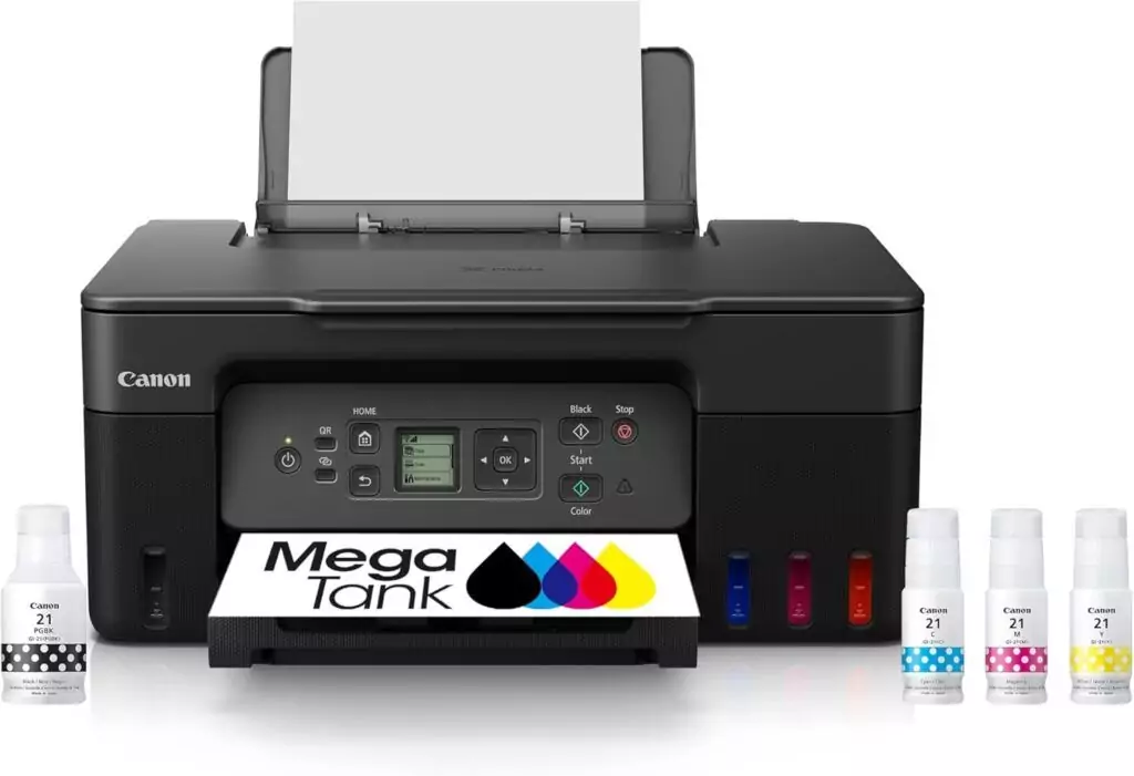Canon Megatank G3270 Wireless Inkjet Printer ideal for home and educational use, offering efficient print, scan, and copy functions.