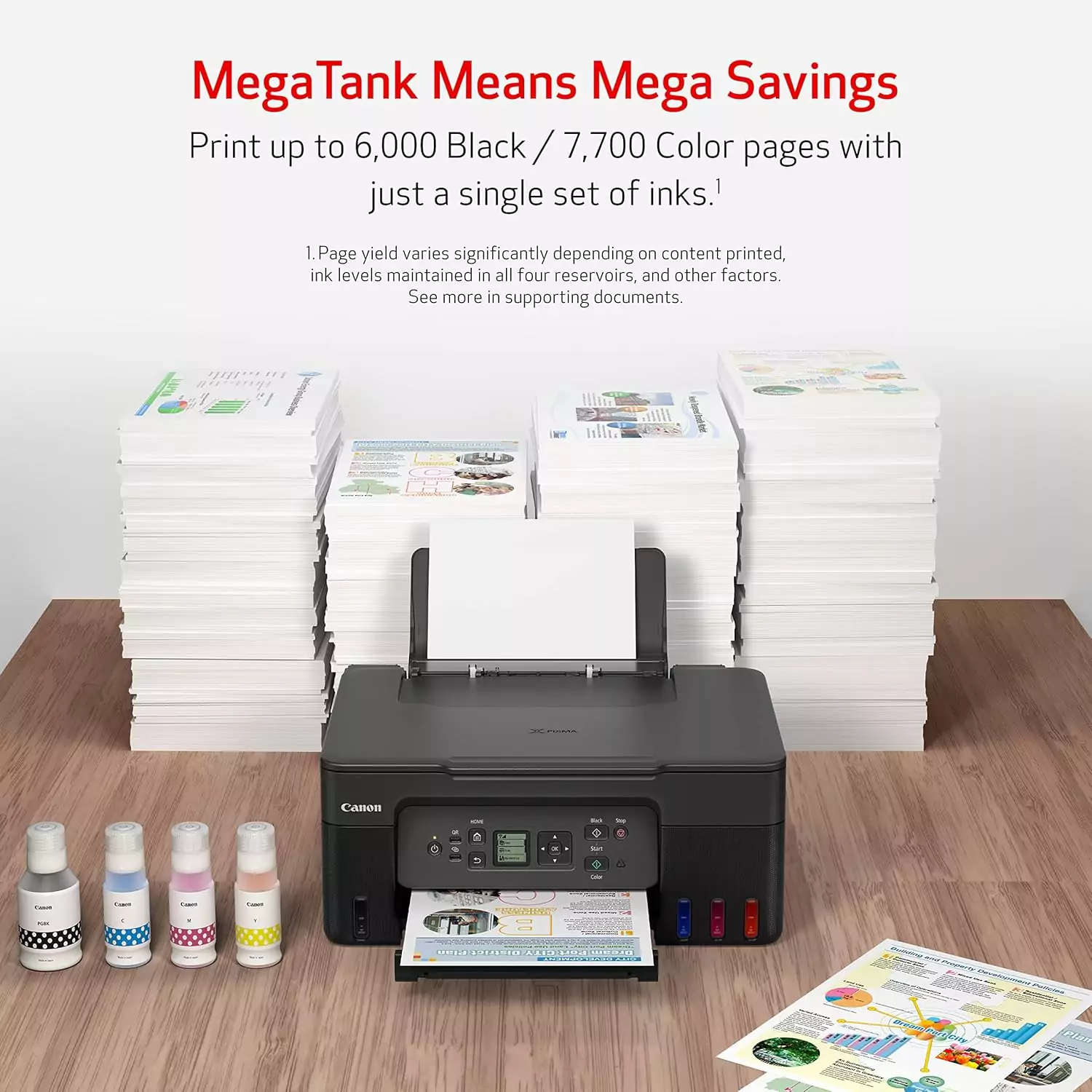 Canon Megatank G3270 Wireless Inkjet Printer, ideal for home educators, offers versatile print, scan, and copy features, perfect for efficient setup.