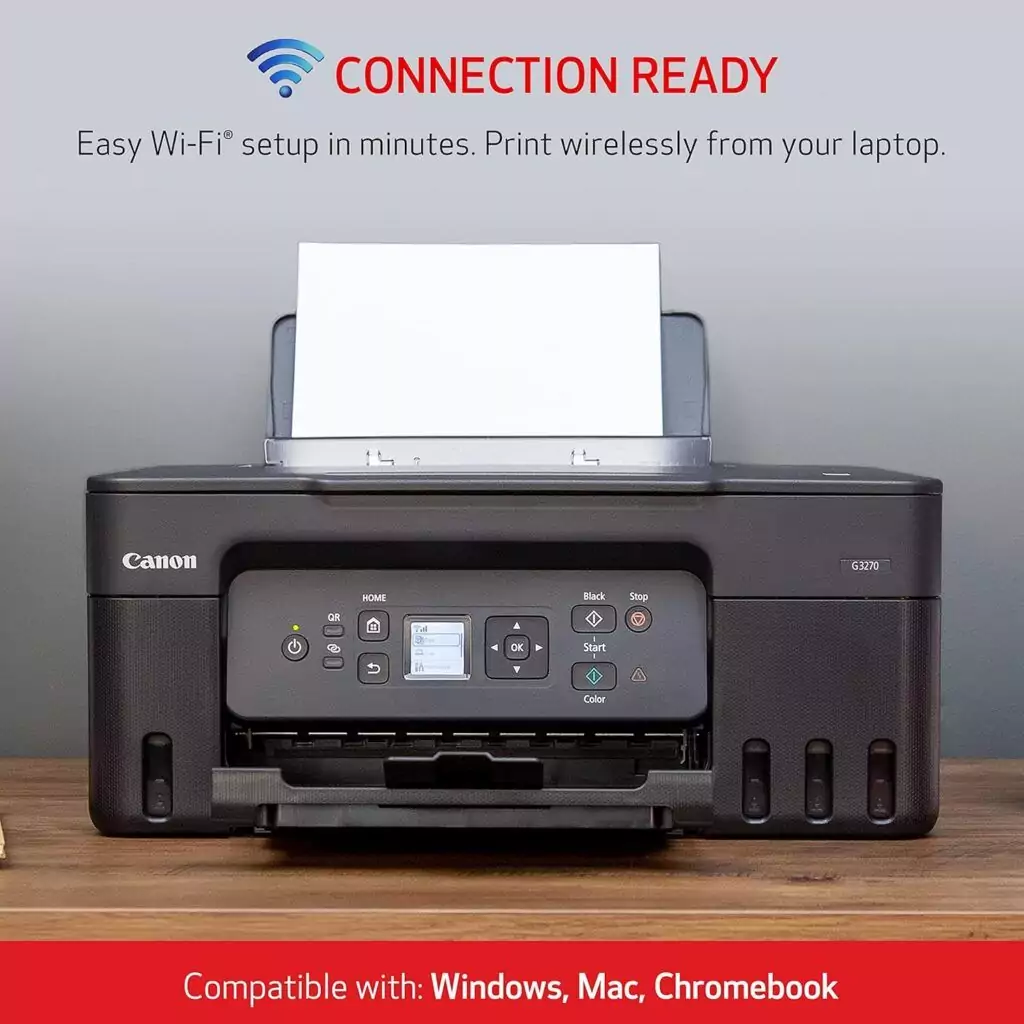 Canon Megatank G3270 Wireless Inkjet Printer: Ideal for home use and educators, offering efficient print, scan, and copy capabilities with easy setup.