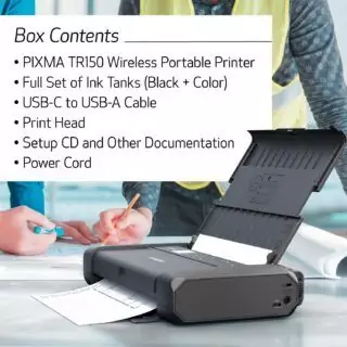 Portable and lightweight, the Canon Pixma TR150 Wireless Mobile Printer is ideal for educators on the go, offering seamless printing anywhere.