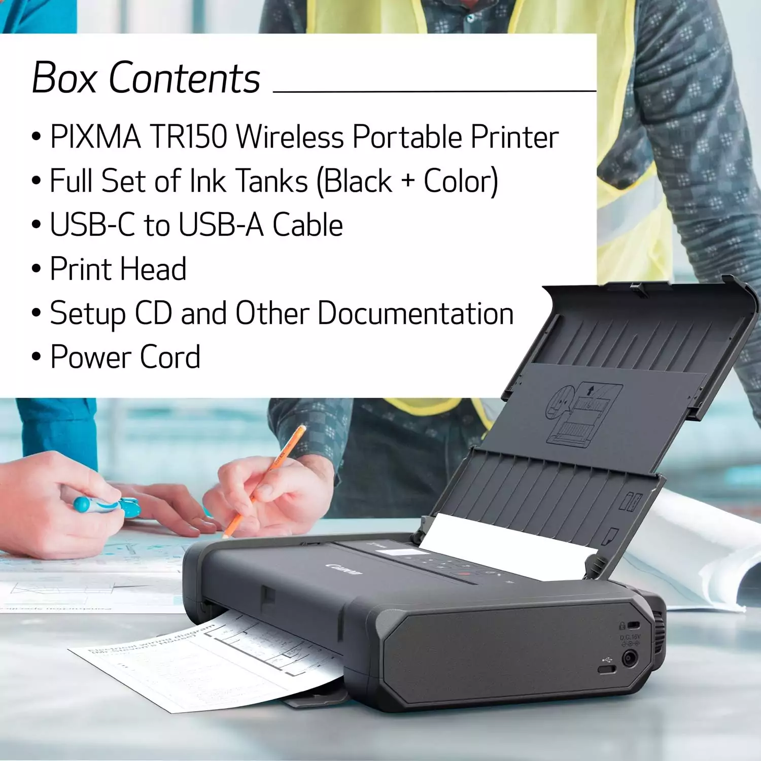 Portable and lightweight, the Canon Pixma TR150 Wireless Mobile Printer is ideal for educators on the go, offering seamless printing anywhere.