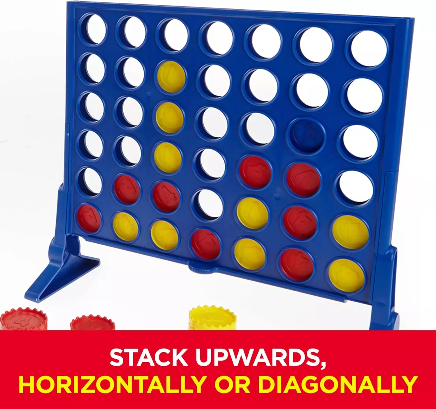 Connect 4 Strategy Game for Kids Age 6+ - Enhance Learning and Fun with This Educational and Engaging Amazon Exclusive Board Game.