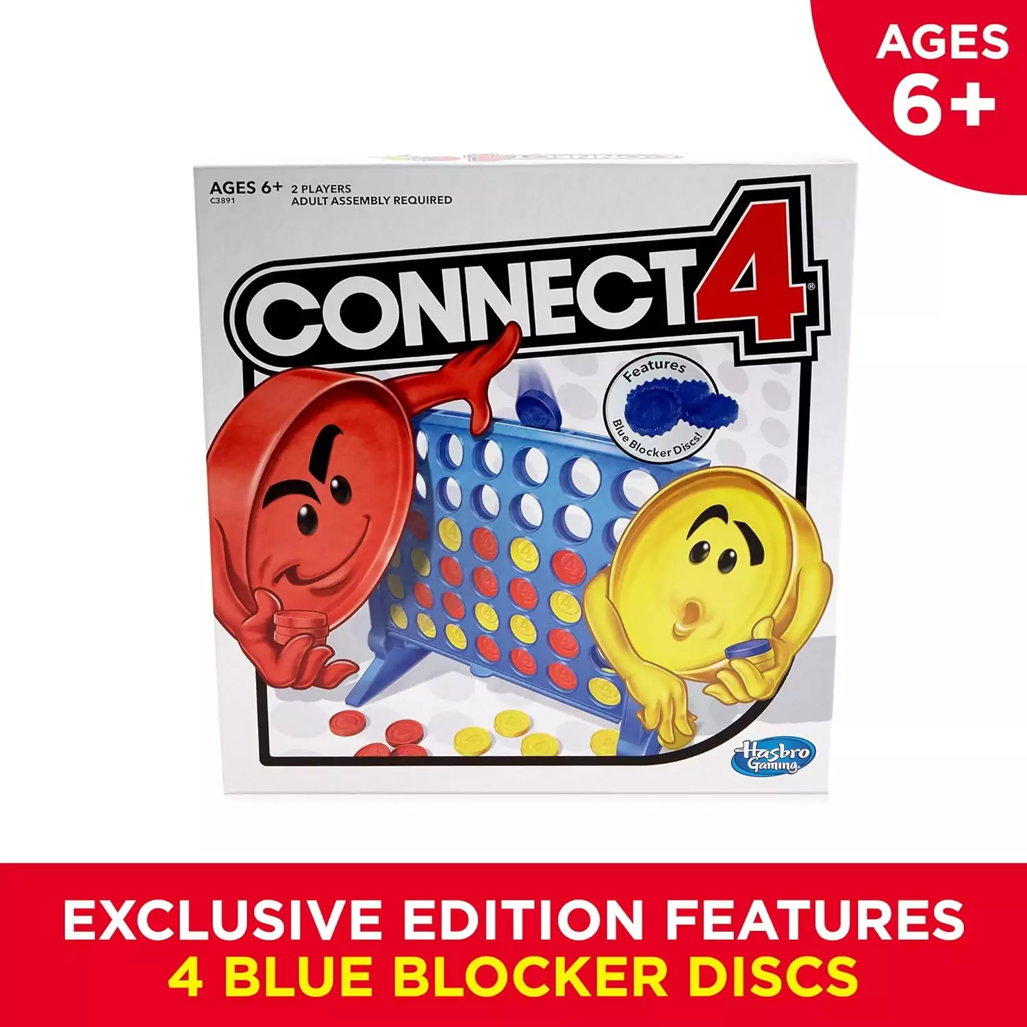 Connect 4 strategy game for kids aged 6 and up, educational and fun. Unique image captures engaging play. Buy on Amazon for creative learning.
