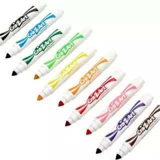 Cra-Z-Art Classic Super Washable Markers, 10-Pack with broad tips, perfect for kids' art activities and classroom projects. Assorted vibrant colors included.