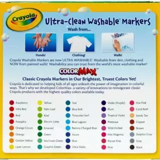 Crayola Ultra Clean Washable Markers 40ct offers vibrant colors perfect for kids. Ideal for classrooms, these markers ensure easy cleanup.