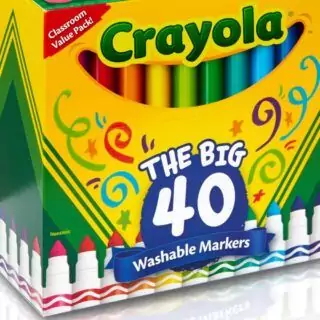 Brighten up classroom creativity with Crayola Ultra Clean Washable Markers. This 40-count set offers vibrant, kid-friendly colors ideal for art projects.
