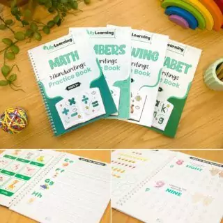 Reusable handwriting kit for kids featuring magic ink and colorful backgrounds, designed to enhance creative learning and fun writing practice.