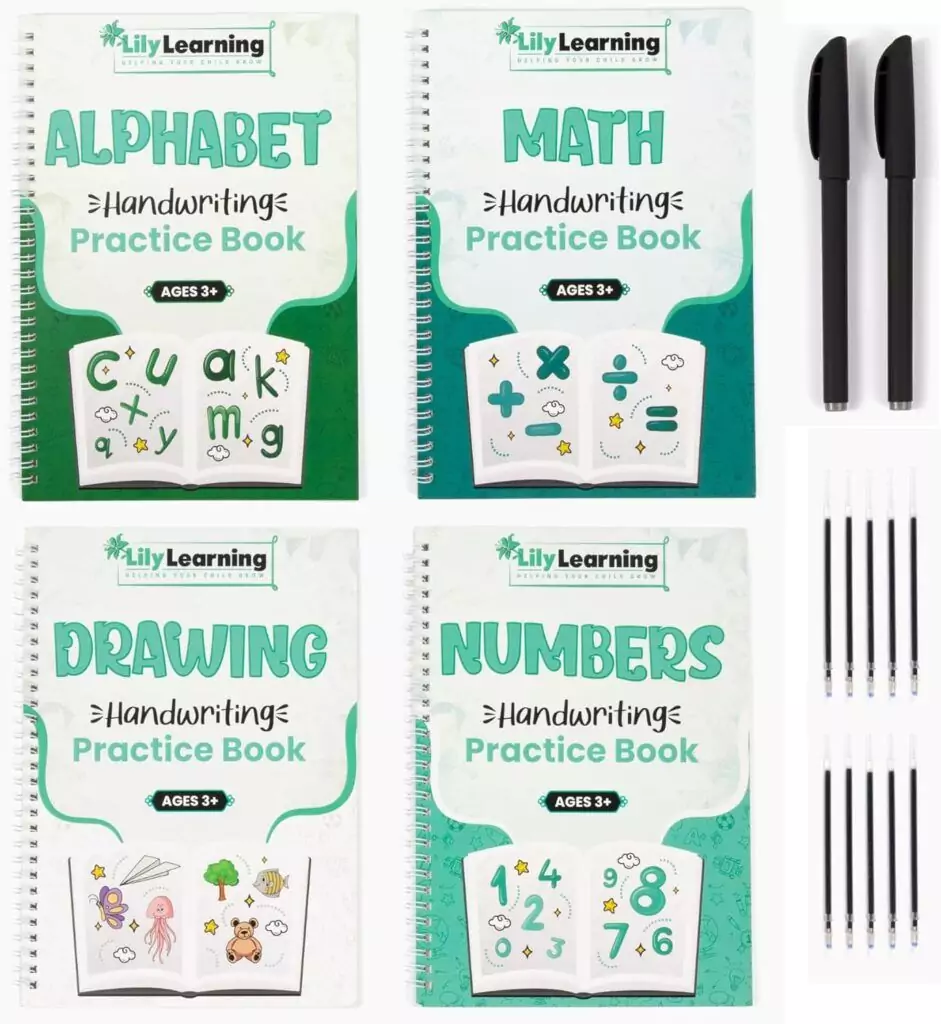 Reusable Creative Learning Handwriting Kit: Magic Ink Copybooks for Kids' Writing Practice and Skill Development with Engaging Activities.