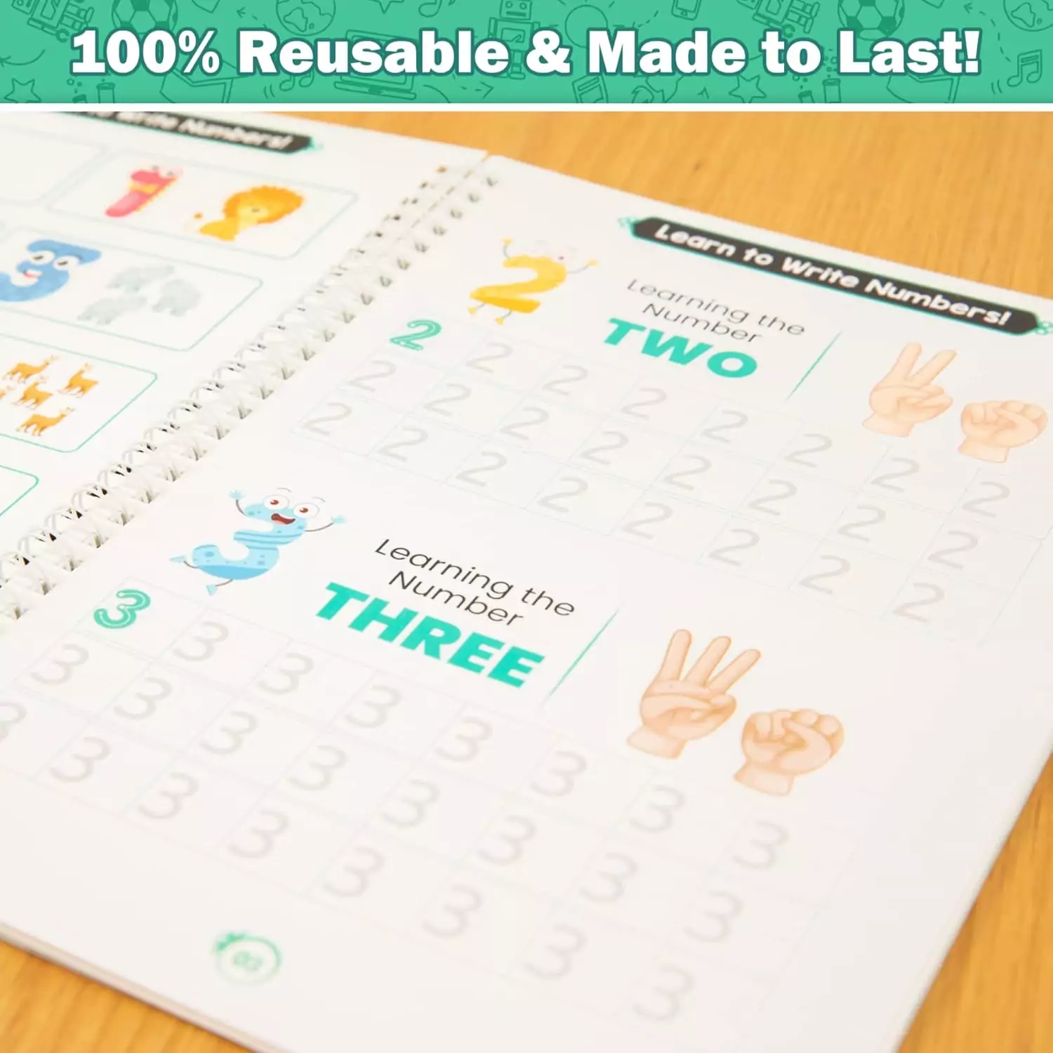 Handwriting Practice Kit for Kids: Reusable Copybooks with Magic Ink for Creative Learning and Playful Writing Development Skills