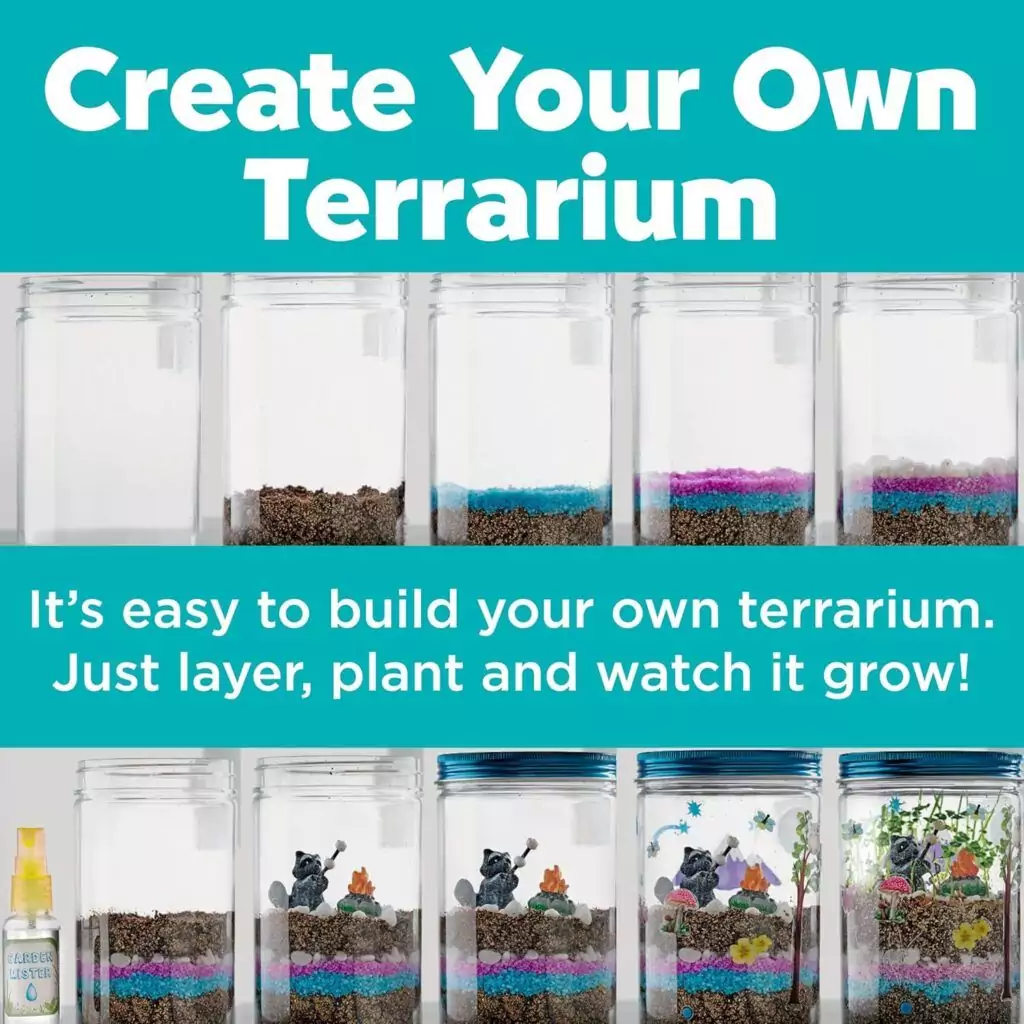 Engage kids aged 6-8 in science with a Creative Learning Terrarium Kit. This earthy garden discovery promotes educational exploration and fun.