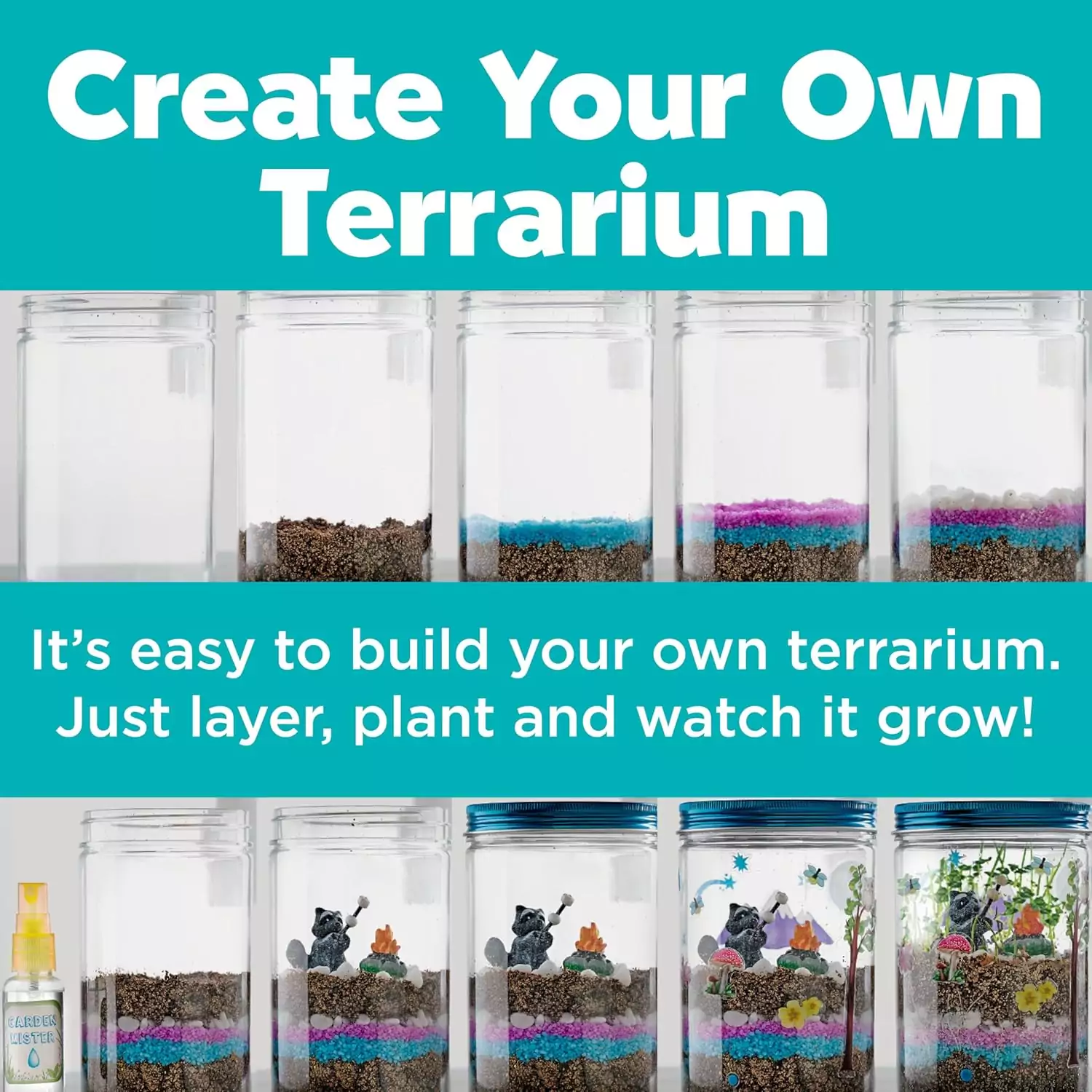 Engage kids aged 6-8 in science with a Creative Learning Terrarium Kit. This earthy garden discovery promotes educational exploration and fun.