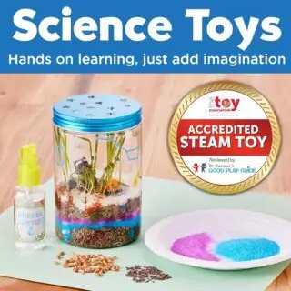 Enhance your child's creativity with this Interactive Terrarium Kit. Perfect for kids ages 6+, it offers a vibrant, hands-on science learning experience.