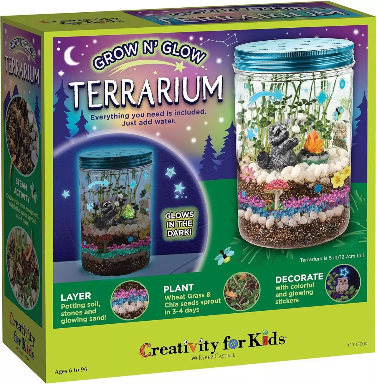 Explore the Creative Learning Terrarium Kit for kids aged 6-8, offering a fun and educational science activity with colorful exploration opportunities.